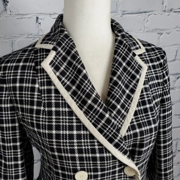 Weekend MaxMara Black and White Plaid Jacket - Picture 4 of 8
